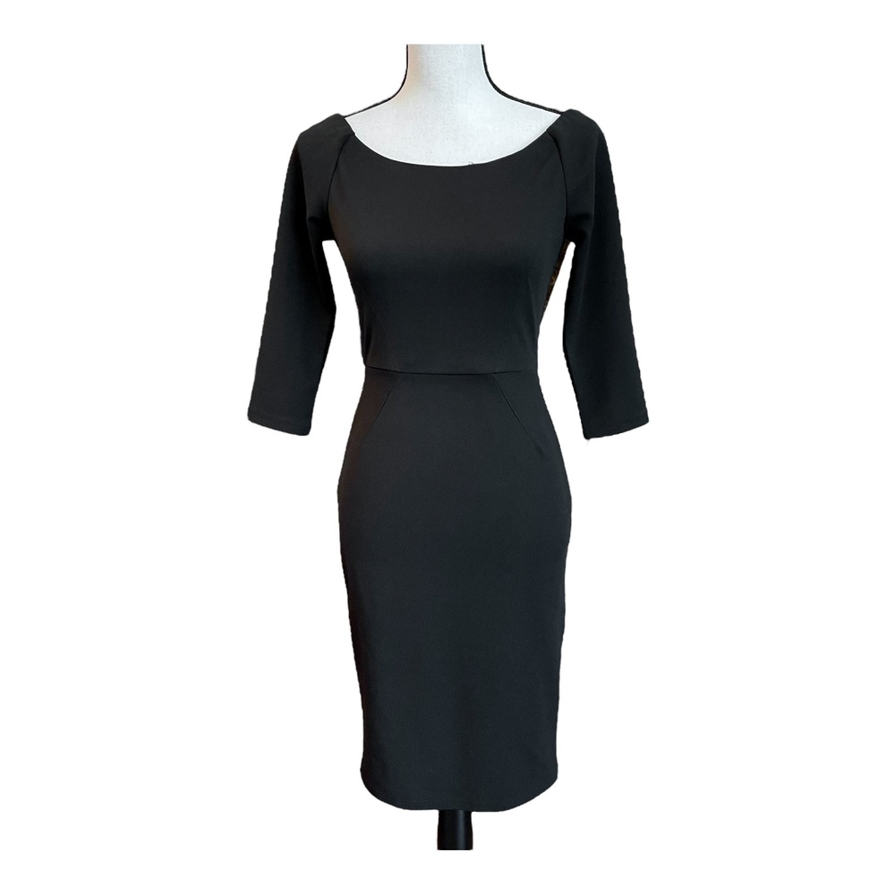 Lulus Womens Evening Events Black Off the Shoulder Bodycon Mini Dress Solid S